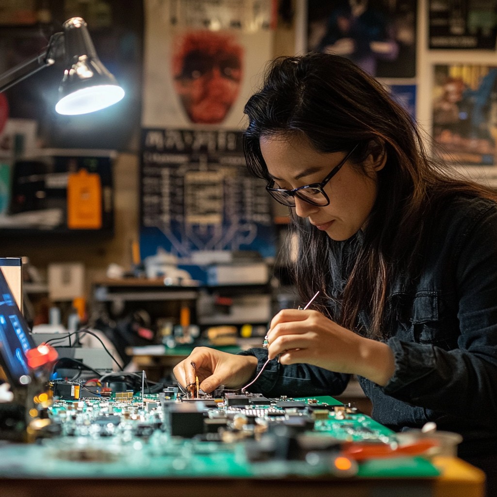 focused-electronics-work-stockcake focused-electronics-work-stockcake