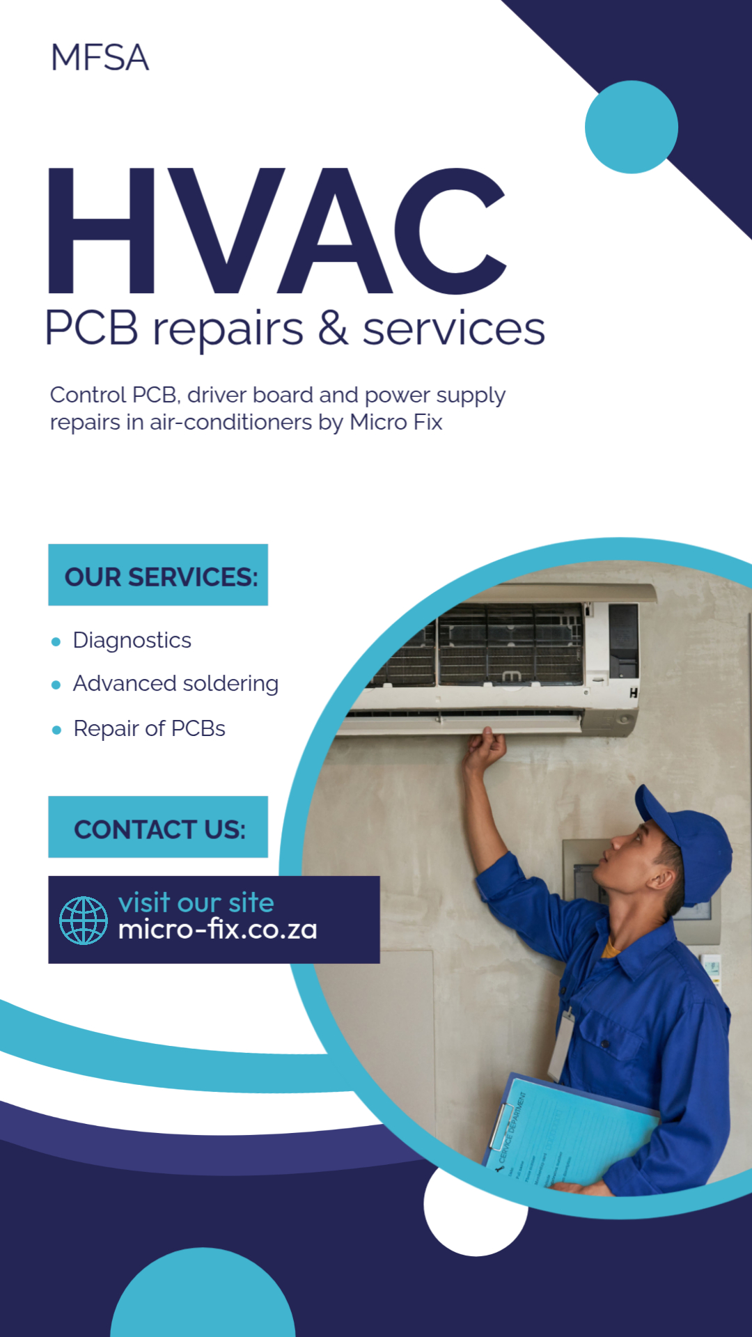 Professional service of HVACs