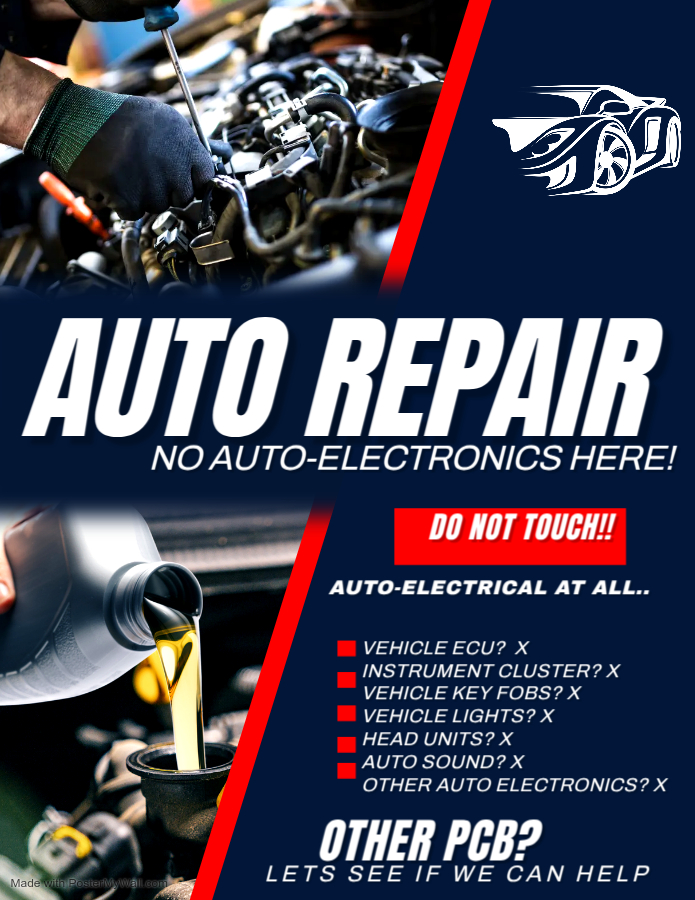 auto repair NOT OFFERED NO AUTO ELECTRONICS